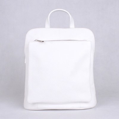 Vera Pelle Malý/střední bílý kožený batoh/crossbody kabelka no. 210 – Sleviste.cz