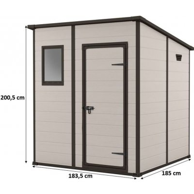 KETER MANOR PENT 6 x 6 183,5 x 185 x 200,5 cm, béžová 17208243 – Sleviste.cz