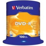Verbatim DVD+R 4,7GB 16x, AZO, cakebox, 100ks (43551) – Zboží Živě