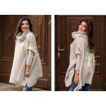 Fashionweek Pletené pončo svetr s rolákem JK LUNA Béžový – Zbozi.Blesk.cz