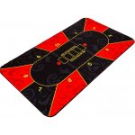 Garthen Skládací pokerová podložka, červená/černá, 160 x 80 cm – Zboží Mobilmania