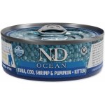 N&D Cat Ocean Kitten Tuna & Cod & Shrimp & Pumpkin 70 g – Hledejceny.cz