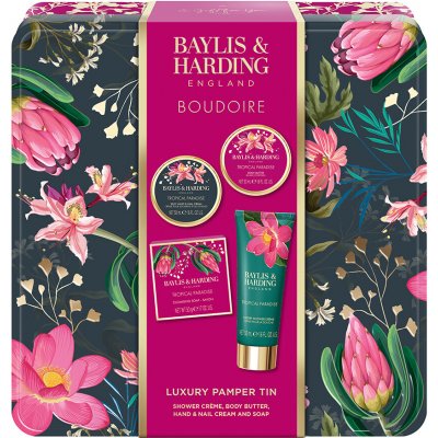 Baylis & Harding Boudoire sprchový krém 50 ml + tělové máslo 50 ml + krém na ruce 50 ml + tuhé mýdlo 50 g – Hledejceny.cz