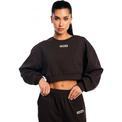 GymBeam dámská mikina Cropped Aura Tee Brown – Sleviste.cz