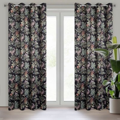Takoy Závěs BECKY z měkkého sametu s botanickým vzorem a 3D efektem 140 x 250 cm-HF-417800 | 140 x 250 cm – Hledejceny.cz