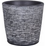 Obal na květník PIRAN keramický černý pr.16x15cm černá – Zboží Dáma