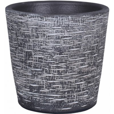 Obal na květník PIRAN keramický černý pr.16x15cm černá – Zboží Dáma