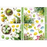 Okenní fólie velikonoční Rohová s vajíčky květiny 42 x 30 cm 6903 – Zboží Dáma