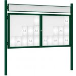 PROCITY Venkovní vitrína model 1000 dvoukřídlá 30 x A4, zelená, včetně sloupků a záhlaví | Zboží Auto
