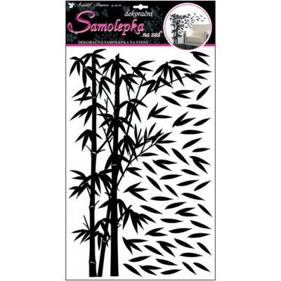 Anděl 10150 samolepící dekorace bambus černý s lístky 60x32cm – Zboží Mobilmania