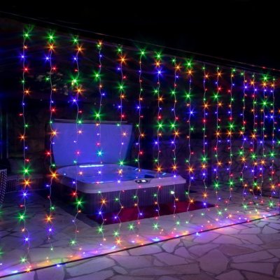 Voltronic 68204 Vánoční světelný závěs 6 x 3 m 600 LED barevný – Hledejceny.cz