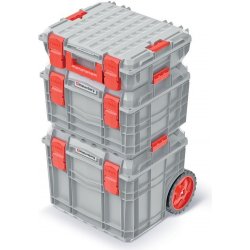 Prosperplast Sada kufrů na nářadí Ceblocck Pro 45 x 38 x 80 cm 3 ks šedočervená