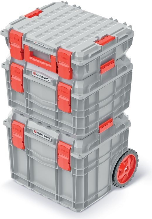Prosperplast Sada kufrů na nářadí Ceblocck Pro 45 x 38 x 80 cm 3 ks šedočervená
