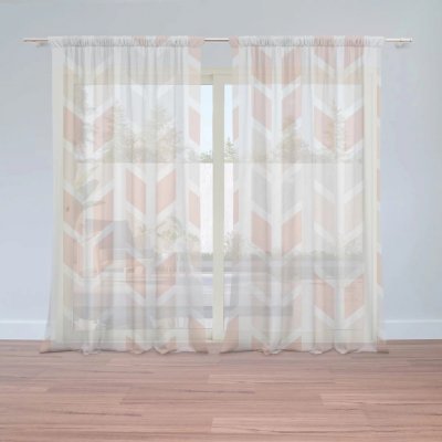 Záclony Světlé kosodélníky: 2 ks - 150x250 cm - Sablio – Hledejceny.cz