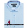 Pánská Košile Lui Bentini pánská košile dlouhý rukáv slim fit LDS227 vzorovaná světle modrá