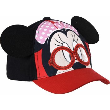 Disney Minnie mouse dívčí černo/červená kšiltovka 3d