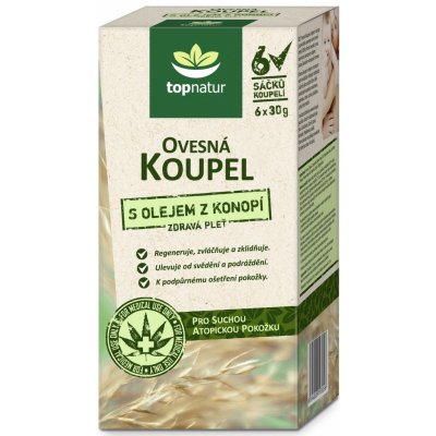 Topnatur Ovesná koupel s olejem z konopí 6 x 30 g – Zbozi.Blesk.cz