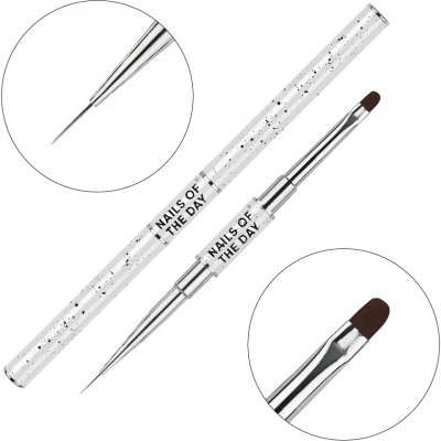 NAILSOFTHEDAY Professional Brush 2-in-1 Liner & Oval, 11 mm – Zboží Dáma