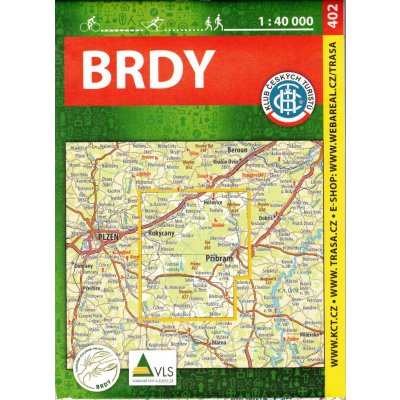 Brdy - mapa KČT 1:40 000 číslo 402 - 1. vydání 2020 - Klub Českých Turistů