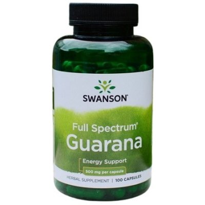 Swanson Full Spectrum Guarana 500 mg 100 kapslí