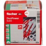 Fischer DUOPOWER 8x65 mm (balení 50 ks) - univerzální uzlovací hmoždinky, prodloužené – Hledejceny.cz