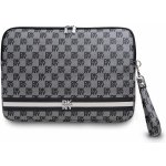 DKNY PU Leather Checkered Pattern and Stripe Obal na Notebook 13/14" Black, DKCS14PVSHLK – Zboží Mobilmania