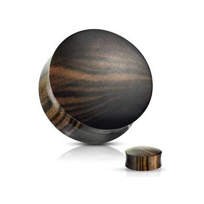 Šperky4U plug do ucha Ebony wood PL01266-08 – Zboží Dáma