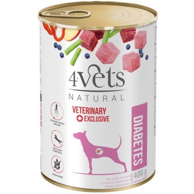 4Vets Natural Veterinary Exclusive Diabetes 400 g – Zboží Mobilmania