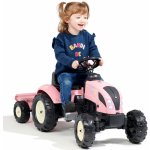 FALK Šlapací traktor County Star s valníkem růžový – Sleviste.cz