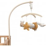 LITTLE DUTCH Hudební kolotoč dřevěný Newborn Naturals – Zboží Dáma