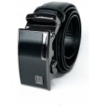 Kožený pánský černý pásek s automatickou přezkou PA4-24-09 – Zboží Dáma