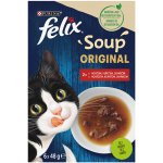 Felix Soup Lahodný výběr s hovězím s kuřetem s jehněčím 6 x 48 g – Sleviste.cz