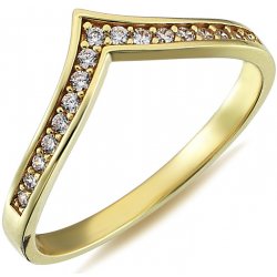 Lillian Vassago Elegantní zlatý prsten se zirkony LLV98 GR071Y