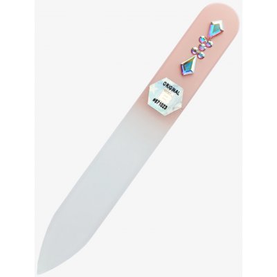 Preciosa Skleněný pilník s českým křišťálem malý růžový – Sleviste.cz