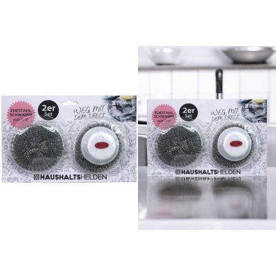 Nerezová drátěnka s rukojetí, sada 2 ks - 2791204 – Zboží Dáma