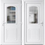 OknaDvereNaMiru.cz Vchodové plastové dveře 302 bílá / bílá pravé otevírání dovnitř 105 x 205 cm – Hledejceny.cz