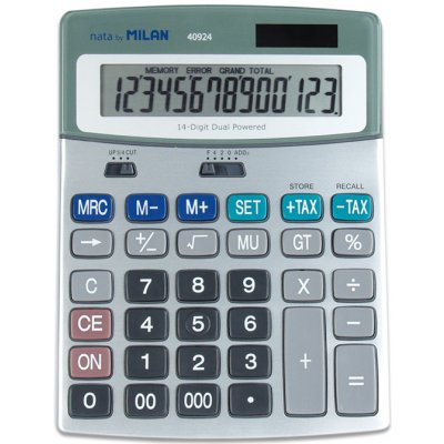 MILAN Kalkulačka stolní 14-místní 40924 – Zboží Mobilmania