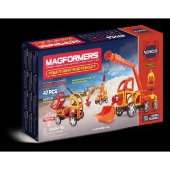 Magformers Power Construction stavební auta PLUS 47 ks