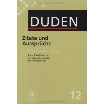 Duden 12 - Zitate und Ausspru. – Hledejceny.cz