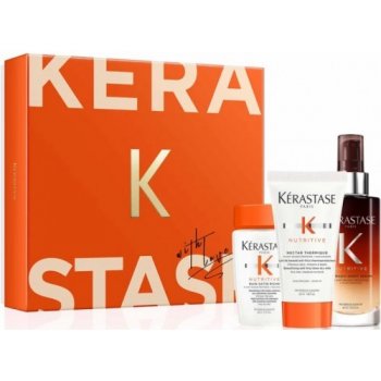 Kérastase Nutritive dárková sada Magic Night sérum 90 ml + Bain Satin Riche 80 ml + Nectar Termique 50 ml