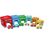Lelin Toys Stohovací kostky s autíčky – Zboží Živě