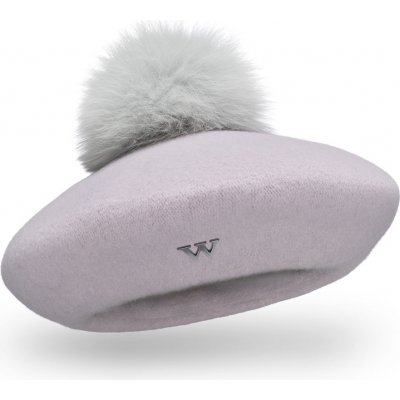 Krumlovanka dámský baret s bambulí W-0005/640 šedý – Hledejceny.cz