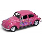 Welly Volkswagen Beetle modelrůžový duhový 1:34 – Hledejceny.cz