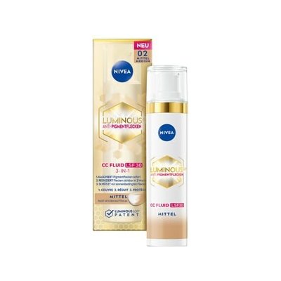 NIVEA Cellular Luminous630 proti pigmentovým skvrnám CC-Fluid SPF 30 Pleťové fluidum Ženy 40 ml – Hledejceny.cz