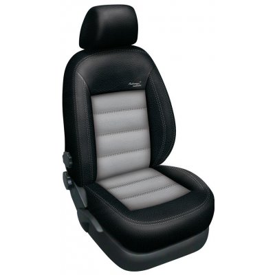 Autopotah Automega Peugeot 407 bez zadní loketní opěrky Authentic Leather černošedé – Zboží Mobilmania