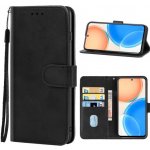 TT-TopTechnology Kožené pouzdro Honor X8 4G – flip knížka, černé – Zboží Živě