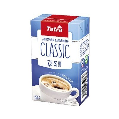 Tatra Classic Zahuštěné neslazené mléko 7,5% 250 g – Zboží Dáma