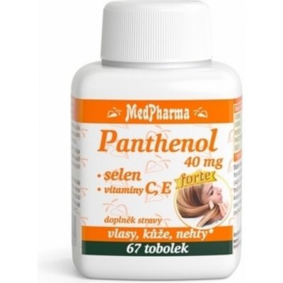 MEDPHARMA Panthenol 40 mg + selen + vitamíny C + E forte 67 tobolek – Hledejceny.cz