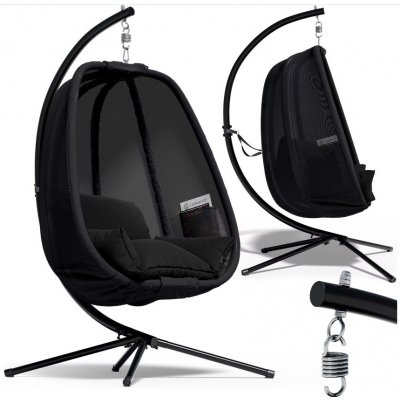 Casaria Závěsné křeslo Alvie antracit – Sleviste.cz