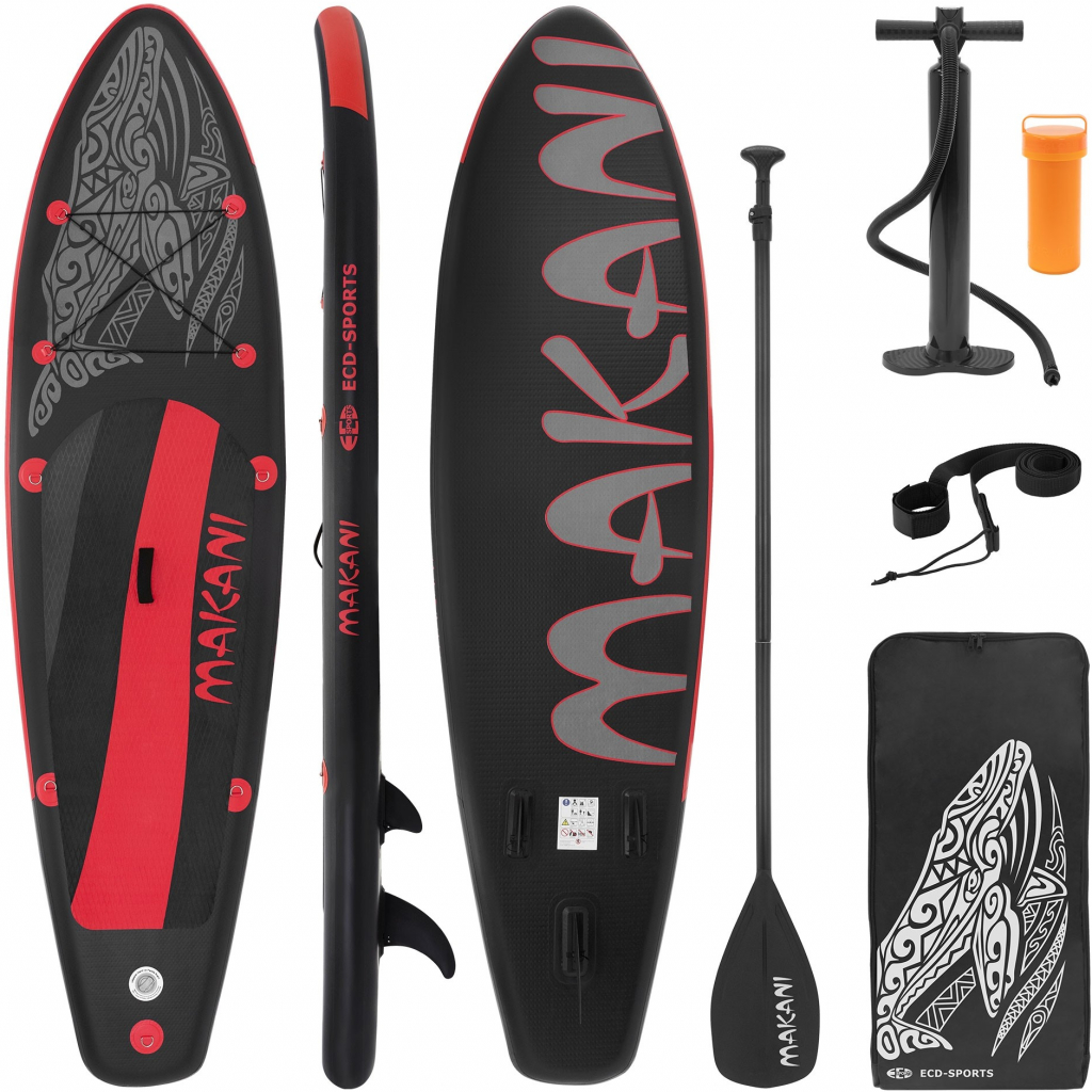 Paddleboard ECD Germany Makani 320x82x15 cm černo-červené